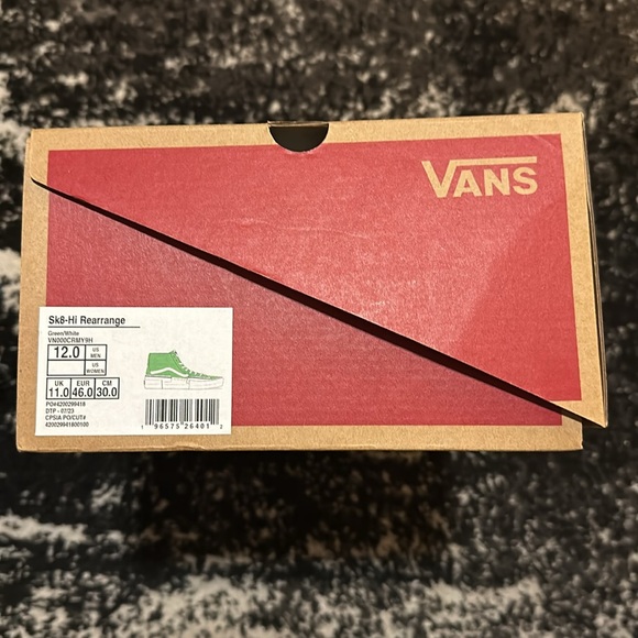 *NEW* Vans Sk8-Hi Rearrange Green and White - Picture 2 of 2